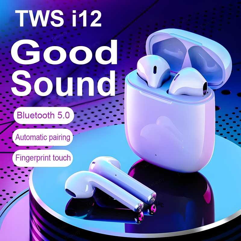 i12 TWS Wireless Headphone Bluetooth Earphone 5.0 Stereo Headset