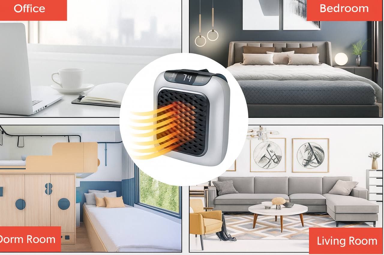 Portable Turbine Heater Wall-Mounted Electric Convector Heater.